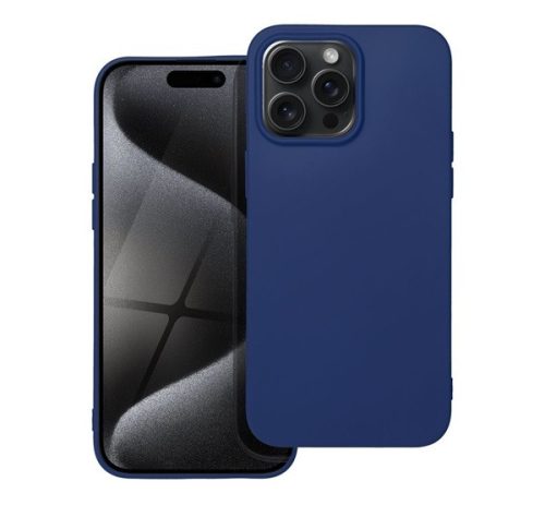 Forcell Soft Apple iPhone 15 Pro Max szilikon tok, sötétkék