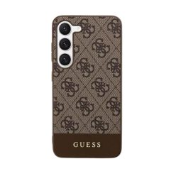 Guess 4G Stripe Samsung Galaxy S24+ szilikon tok, barna