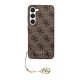 Guess 4G Charms Samsung Galaxy S24 szilikon tok, barna