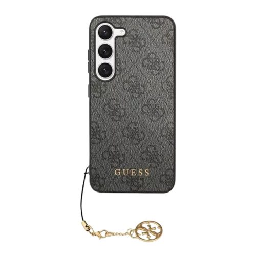 Guess 4G Charms Samsung Galaxy S24 szilikon tok, fekete