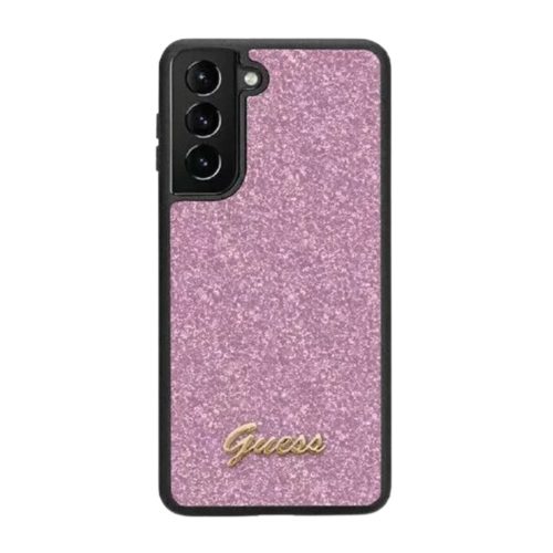 Guess Glitter Script 4G Samsung Galaxy S24 hátlap tok, lila