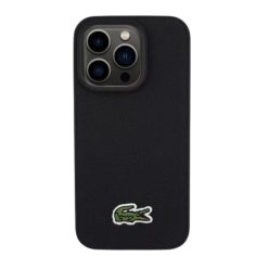   Lacoste Iconic Petit Pique Woven Logo iPhone 15 Pro MagSafe tok, fekete