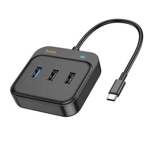 Hoco HB36 USB HUB 5in1 Type C - HDMI + USB3.0 + USB2.0 x 2 + PD100W Multiport 0,2m, fekete