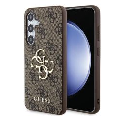   Guess 4G Big Metal Logo Samsung Galaxy A55 hátlap tok, barna, CSA554GMGBR