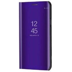   Samsung Galaxy A22 4G SM-A225F, Oldalra nyíló tok, hívás mutatóval, Smart View Cover, lila (utángyártott)