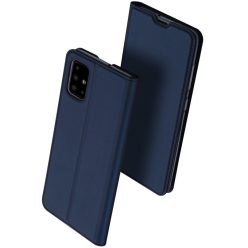   Apple iPhone 11 Pro Max, Oldalra nyíló tok, stand, Dux Ducis, sötétkék