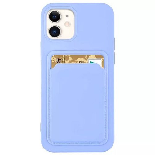 Apple iPhone 11 Pro, Szilikon tok, kártyatartóval, Wooze Card Slot, világoskék