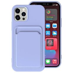   Xiaomi Redmi Note 9 Pro 5G / Mi 10T Lite 5G, Szilikon tok, kártyatartóval, Wooze Card Slot, lila