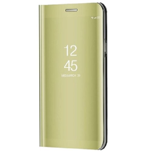 Xiaomi Redmi Note 11 Pro / Note 11 Pro 5G / Note 11E Pro / Note 12 Pro 4G, Oldalra nyíló tok, hívás mutatóval, Smart View Cover, arany (utángyártott)