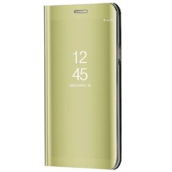   Samsung Galaxy A33 5G SM-A336B, Oldalra nyíló tok, hívás mutatóval, Smart View Cover, arany (utángyártott)