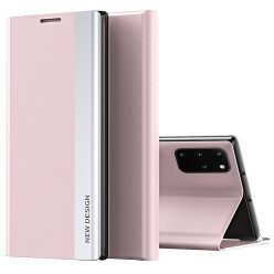   Xiaomi Poco F4 GT, Oldalra nyíló tok, stand, Wooze Silver Line, rózsaszín