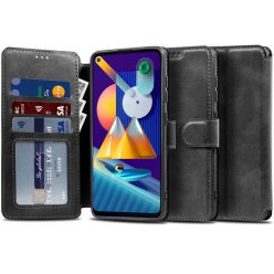   Samsung Galaxy M53 5G SM-M536B, Oldalra nyíló tok, stand, mágnes csattal, TP Wallett, fekete