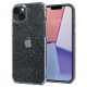 Apple iPhone 14 Plus, Szilikon tok, Spigen Liquid Crystal Glitter, átlátszó