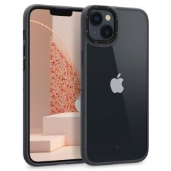   Apple iPhone 14 Plus, Műanyag hátlap védőtok + keret, közepesen ütésálló, Spigen Caseology Skyfall, átlátszó/fekete