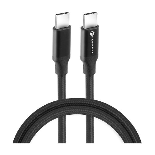 USB Type-C töltő- és adatkábel, USB Type-C, 100 cm, 5000 mA, 100W, gyorstöltés, PD, QC 4.0, 4K / 60 Hz felbontást támogatja, C391, fekete