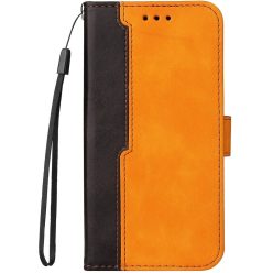   Apple iPhone 11 Pro, Oldalra nyíló tok, stand, kártyatartóval, kézpánttal, Wooze Colour Wallet, narancssárga