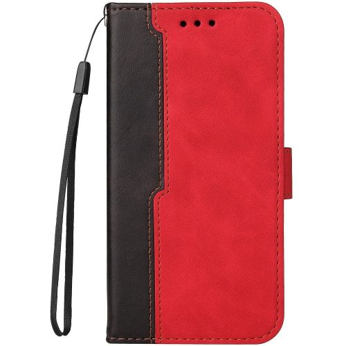 Huawei Honor Magic 4 Lite / X9 4G / X9 5G / X30, Oldalra nyíló tok, stand, kártyatartóval, kézpánttal, Wooze Colour Wallet, piros