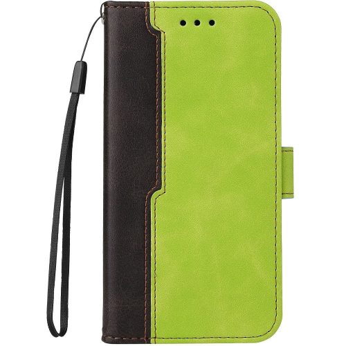 Samsung Galaxy A13 4G SM-A135F / A137F, Oldalra nyíló tok, stand, kártyatartóval, kézpánttal, Wooze Colour Wallet, zöld