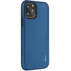   Huawei P40 Pro, Szilikon tok, műanyag kerettel, közepesen ütésálló, Roar Rico Armor, sötétkék