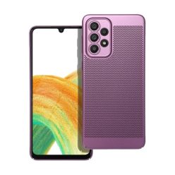   Samsung Galaxy A33 5G SM-A336B, Műanyag hátlap védőtok, légáteresztő, lyukacsos minta, Breezy, lila