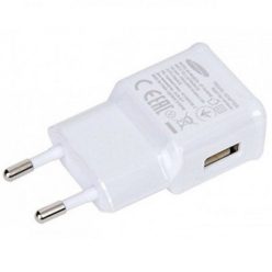   Hálózati töltő adapter, 5V / 1550mA, USB aljzat, Samsung, fehér, gyári