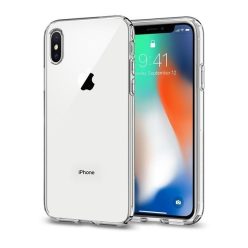   Apple iPhone X / XS, Szilikon tok, Spigen Liquid Crystal, átlátszó