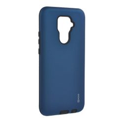   Huawei Mate 30 Lite, Szilikon tok, műanyag kerettel, közepesen ütésálló, Roar Rico Armor, sötétkék