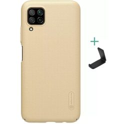   Huawei P40 Lite, Műanyag hátlap védőtok, stand, Nillkin Super Frosted, arany