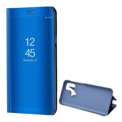   Samsung Galaxy M21 SM-M215F, Oldalra nyíló tok, hívás mutatóval, Smart View Cover, kék (utángyártott)