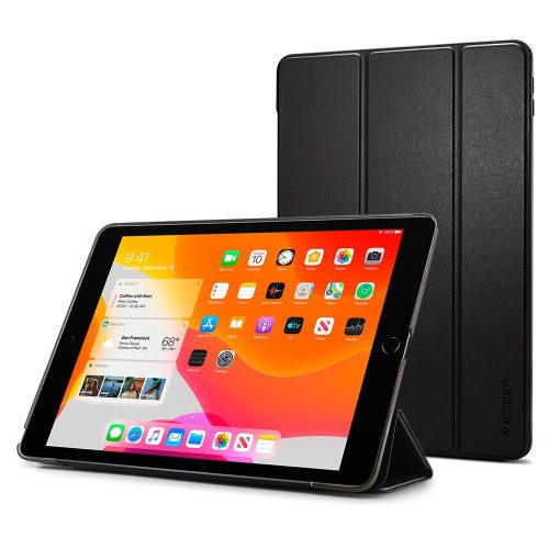 Apple iPad 10.2 (2019 / 2020 / 2021), mappa tok, Smart Case, Spigen Smart Fold, fekete