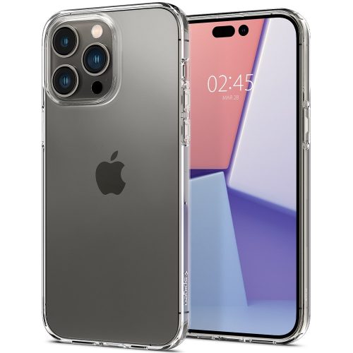 Apple iPhone 14 Pro, Szilikon tok, Spigen Crystal Flex, átlátszó