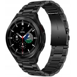   Samsung Galaxy Watch 4 / 5 / 5 Pro / 6 (40 / 44 / 45mm) / Watch 4 Classic / 6 Classic (42 / 43 / 46mm), fém pótszíj, TP Stainless, fekete