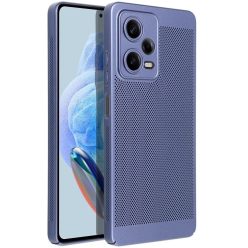   Xiaomi Redmi Note 13 4G, Műanyag hátlap védőtok, légáteresztő, lyukacsos minta, Breezy, kék