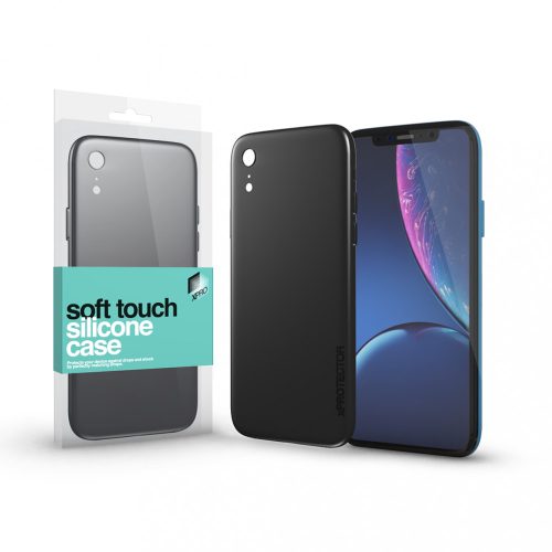 Soft Touch Silicone Case fekete Apple iPhone Xr készülékhez