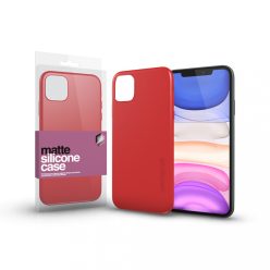   Szilikon matte tok ultra vékony korallpiros Apple iPhone 11 Pro Max készülékhez