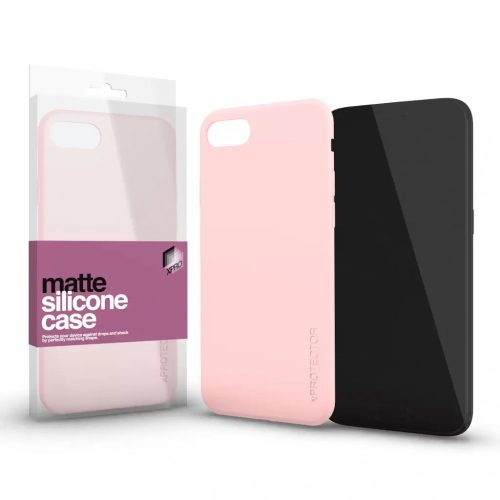 Szilikon matte tok ultra vékony púder pink Apple iPhone 14 Plus készülékhez