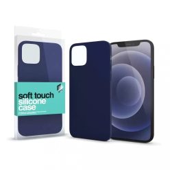   Soft Touch Silicone Case sötétkék Apple iPhone 14 készülékhez