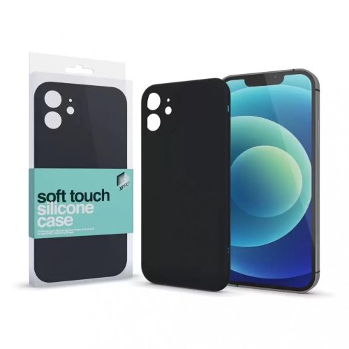 Soft Touch Silicone Case Slim fekete Apple iPhone 14 Plus készülékhez