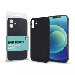   Soft Touch Silicone Case Slim fekete Apple iPhone 14 Pro készülékhez