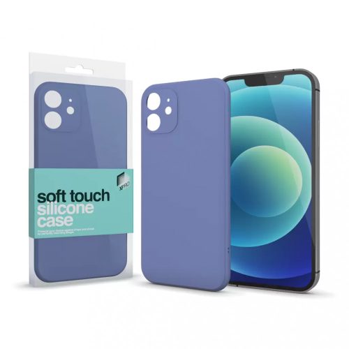 Soft Touch Silicone Case Slim levendula szürke Apple iPhone 14 Plus készülékhez