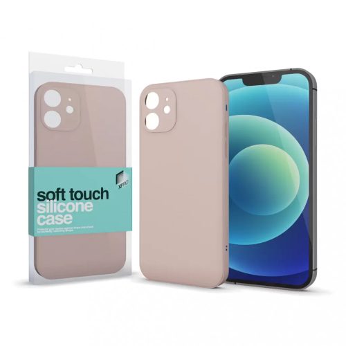 Soft Touch Silicone Case Slim púderpink Apple iPhone 14 Pro készülékhez