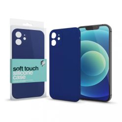   Soft Touch Silicone Case Slim sötétkék Apple iPhone 14 Plus készülékhez