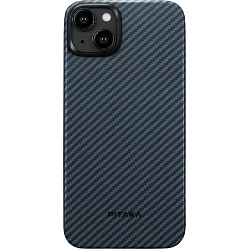 Pitaka MagEZ Case 4 Black / Blue Twill 1500D Apple iPhone 15 Plus készülékhez - MagSafe rögzítéssel